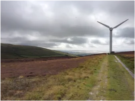 Wind turbine at Kirkby Moor Wind Farm, Cumbria