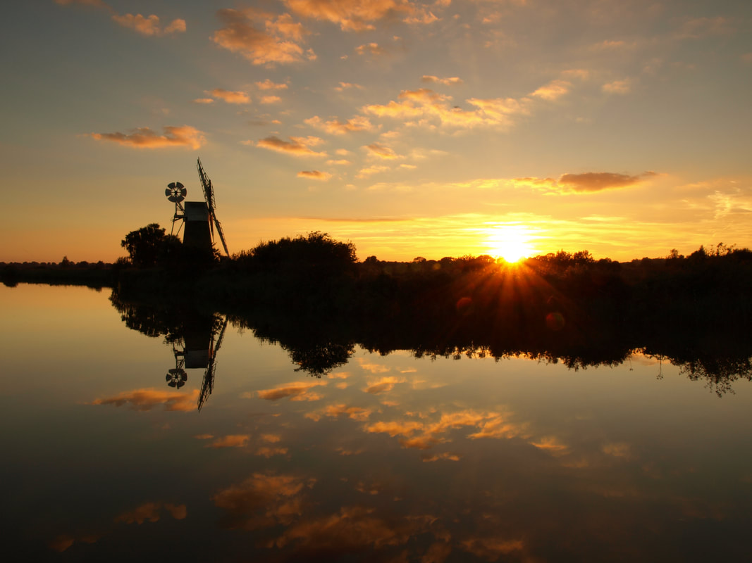 Sunset over the Norfolk Broads