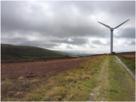 Wind turbine at Kirkby Moor Wind Farm, Cumbria